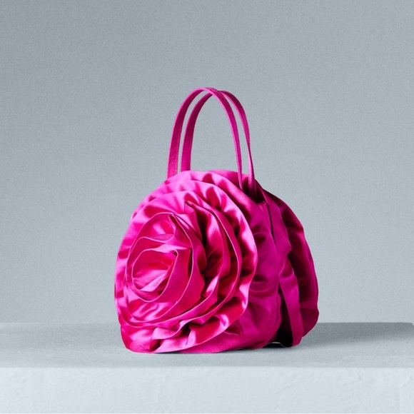 MANGO FUCHSIA FLOWER BAG - Picture 1 of 5